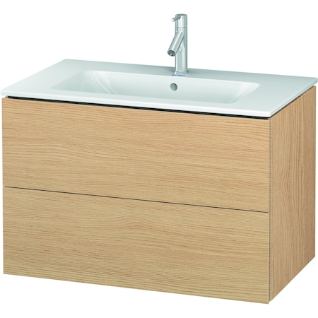 Duravit L-Cube Two Drawer Wall-Mount Vanity Unit Natural Oak LC624103030